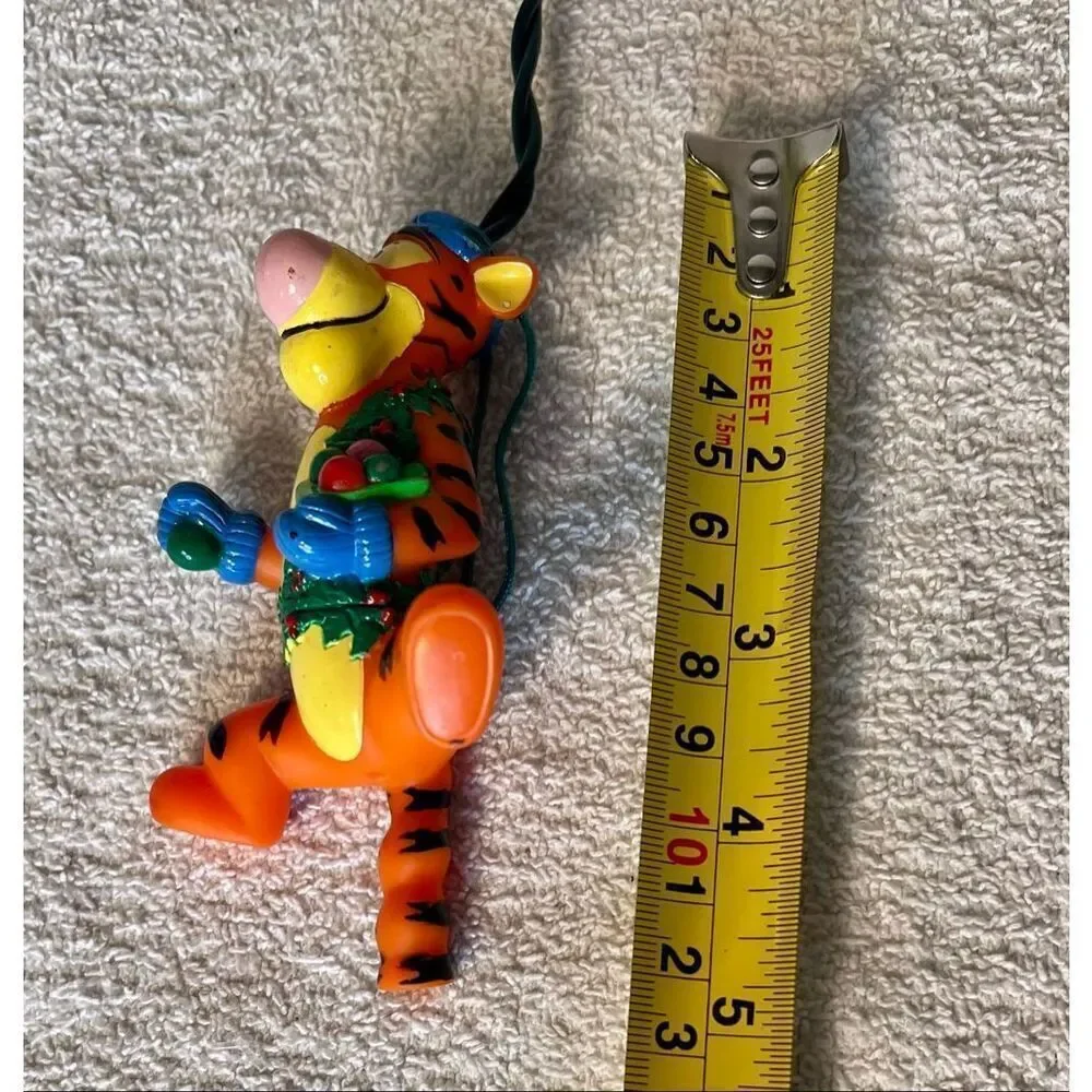 Tigger Christmas Ornament Lights Up Spins Winnie the Pooh Plastic Disney Tiger